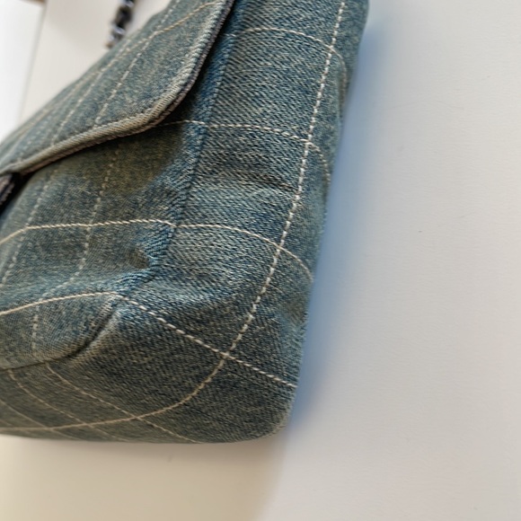 Authentic Chanel Denim Chocolate Bar Quilted Flap - Picture 7 of 17